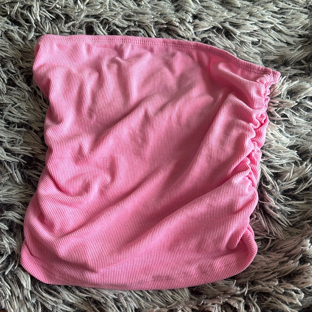 Pink Strapless Top
